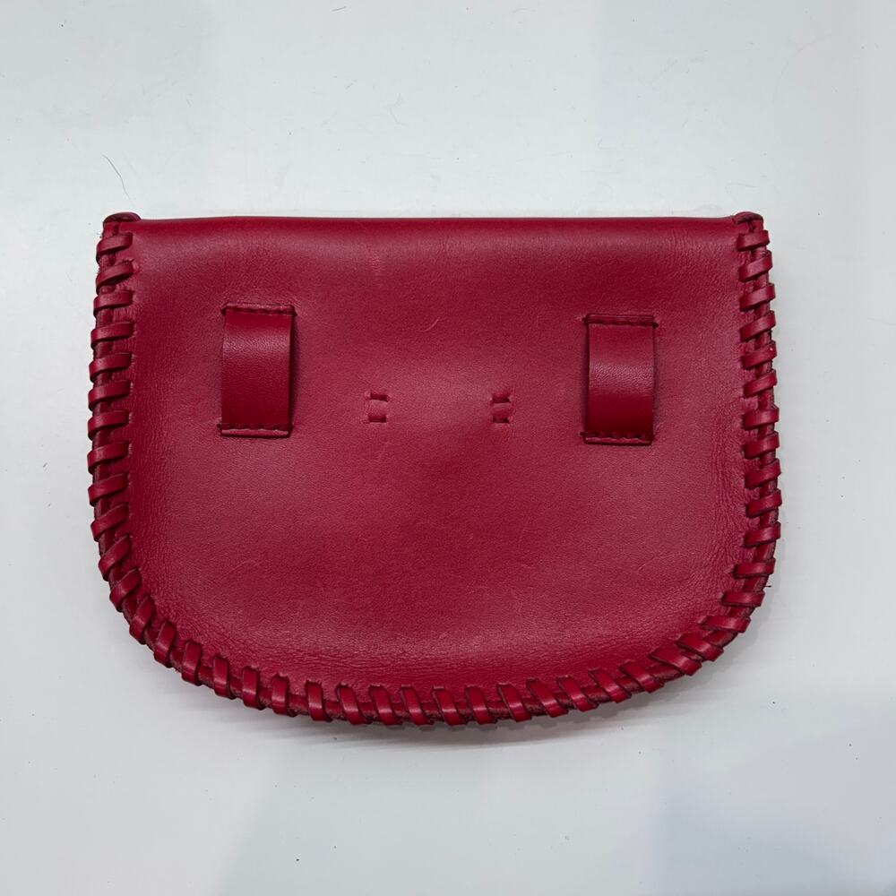 Madewell Whipstitch Belt Bag MISSING BELT WALLET ONLY Red Leather - Picture 3 of 5